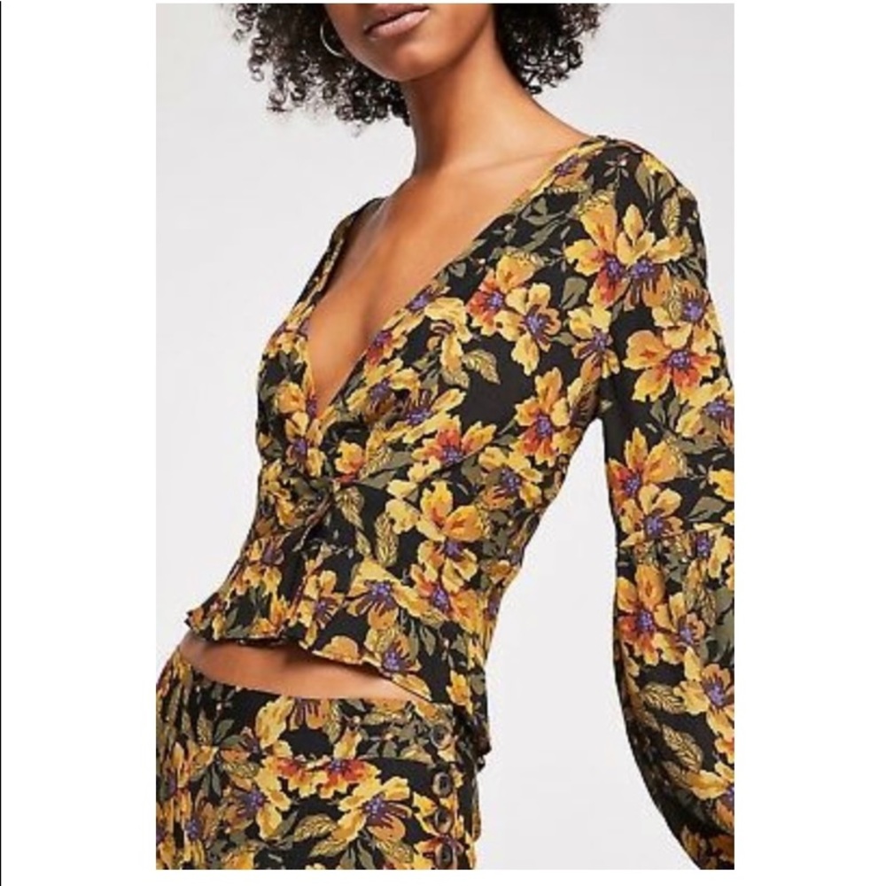 Free People Matching Set, Crop Top + Culotte Pant